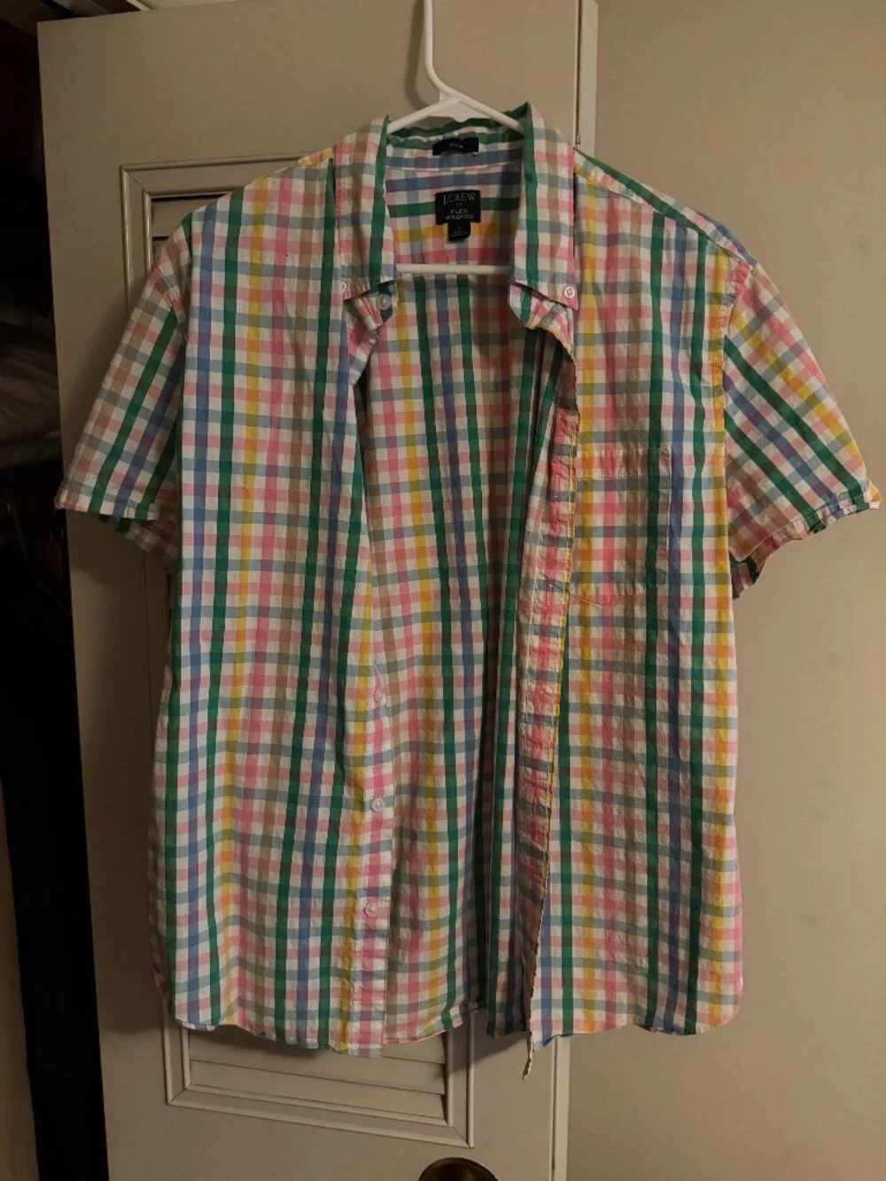 J. Crew Slim Fit Large Button Down Flex Washed Shirt Summer Colors